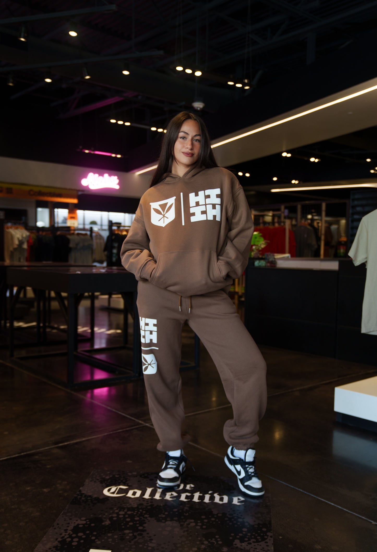 Chocolate Simple Logo Hoodie