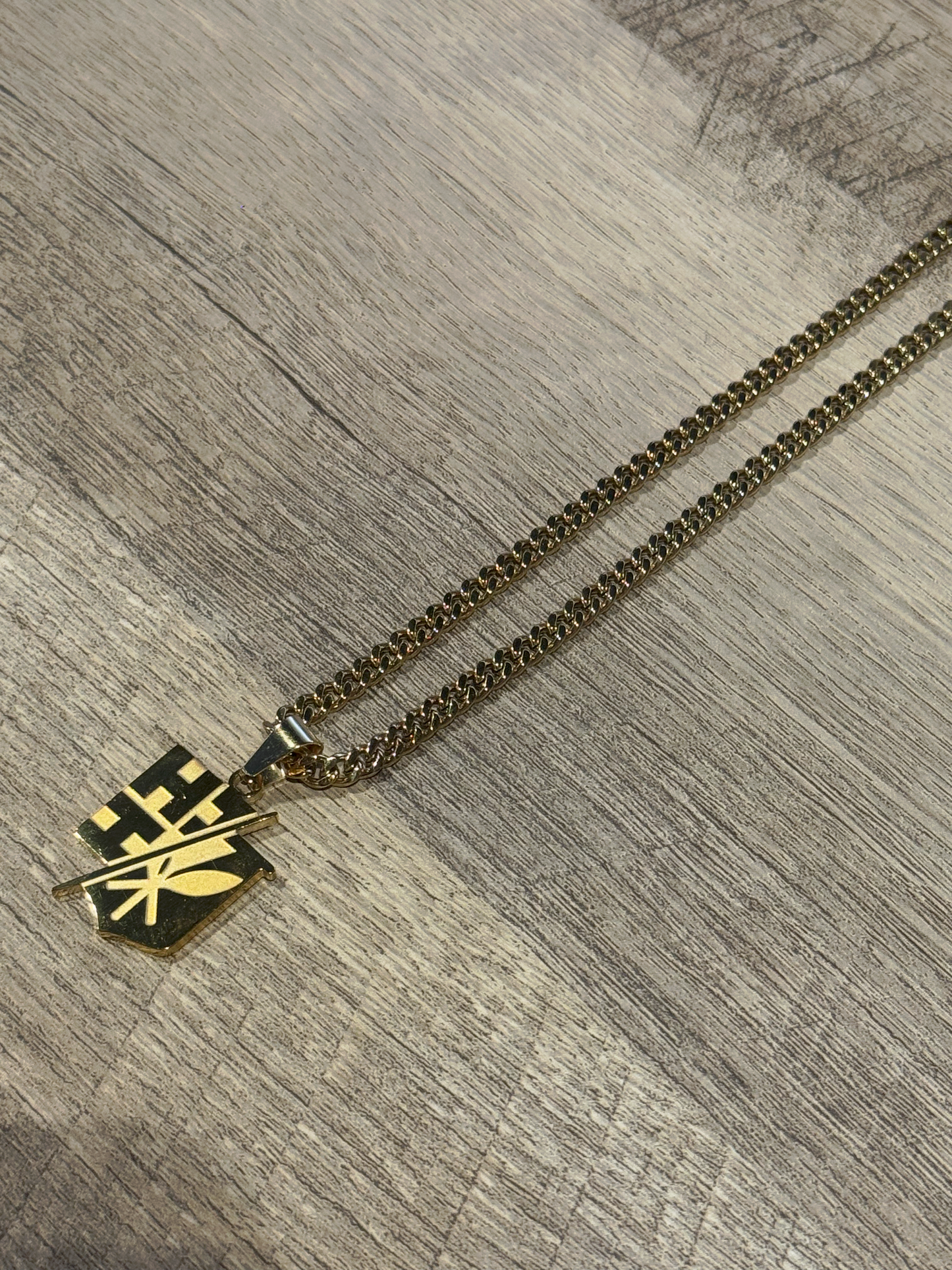 Split Logo Cuban Necklace