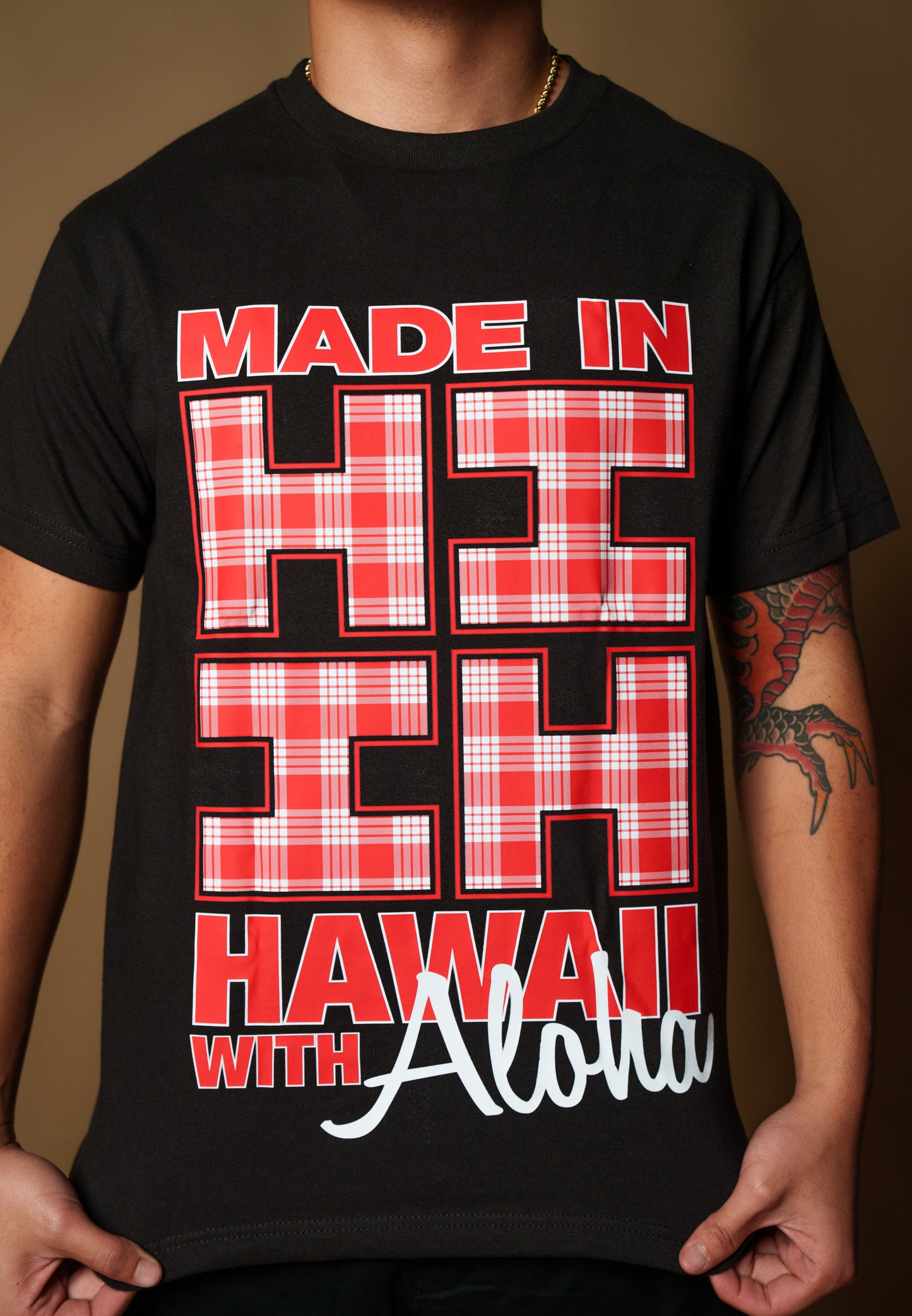 Made in Hawaii Black T-Shirt - Black/Red