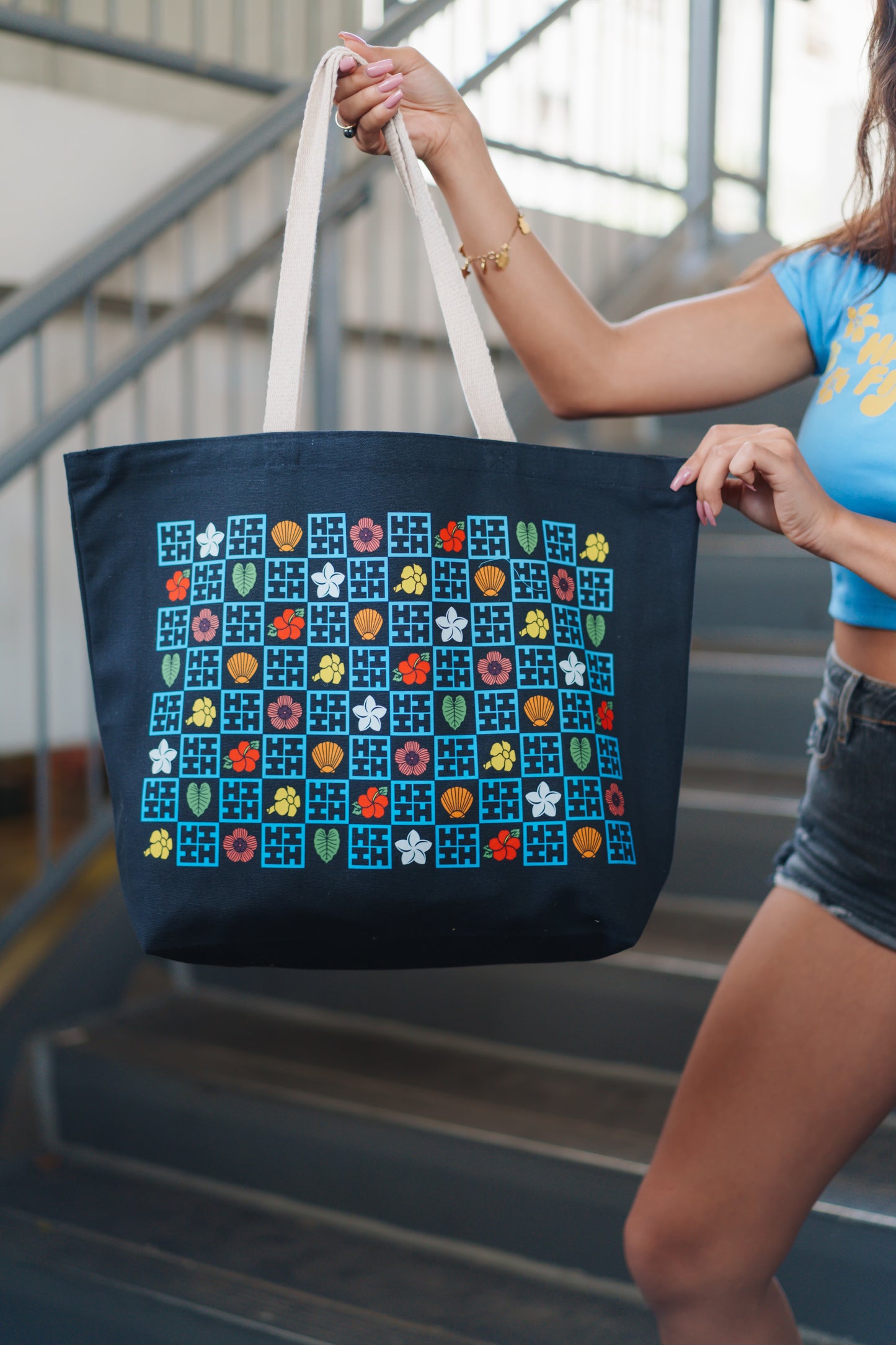Hawaiian Collage Tote