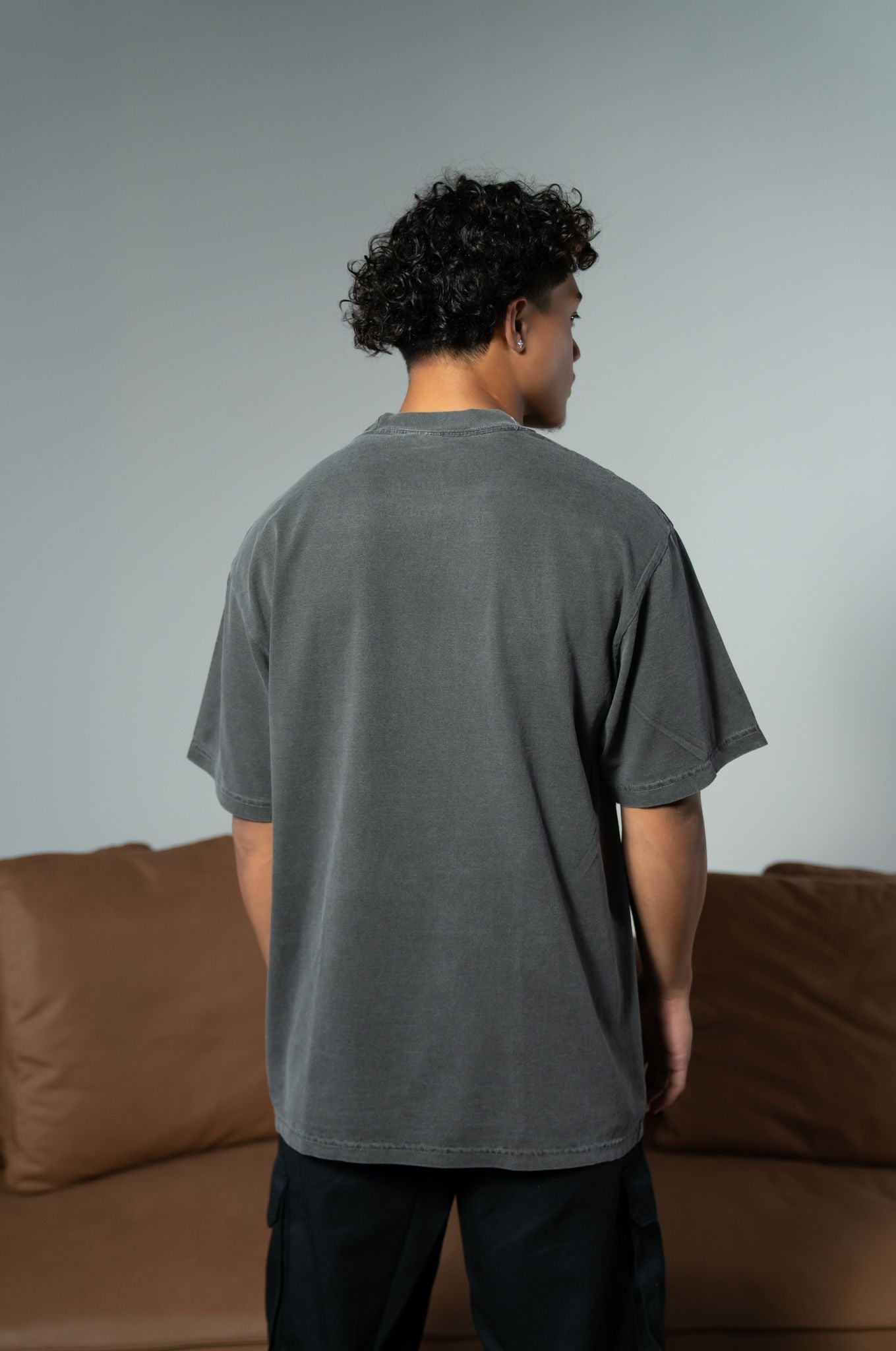 Retro Black Garment Dye T-Shirt