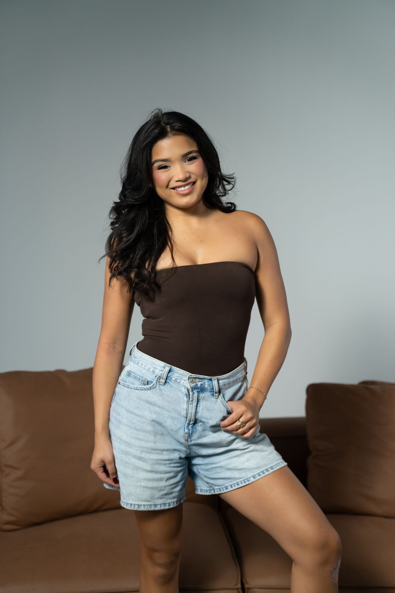 Women's Brown Tube Top