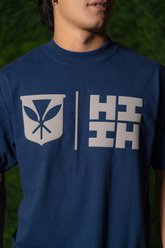 NAVY SIMPLE LOGO T-SHIRT