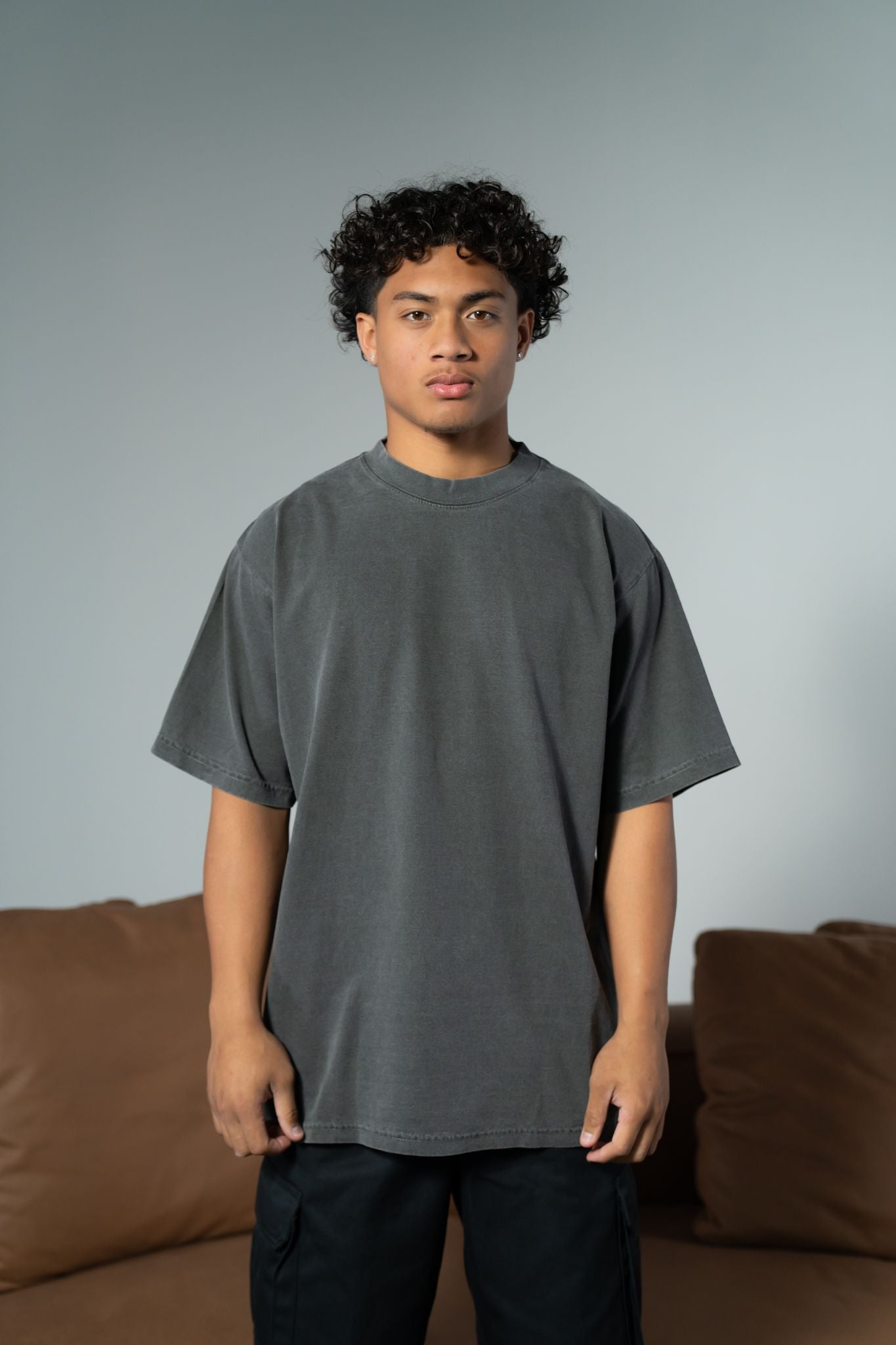 Retro Black Garment Dye T-Shirt