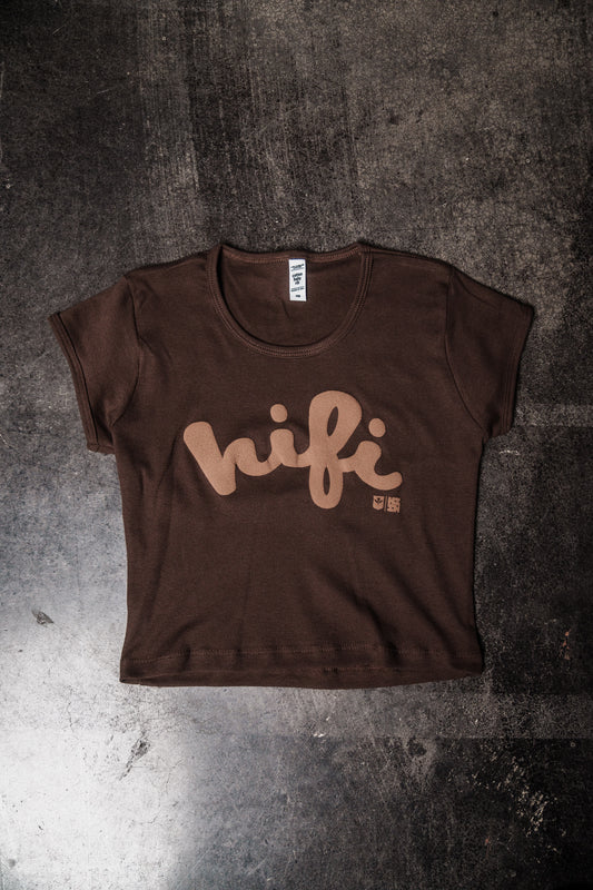 Brown Chunky HIFI Womens Crop Top