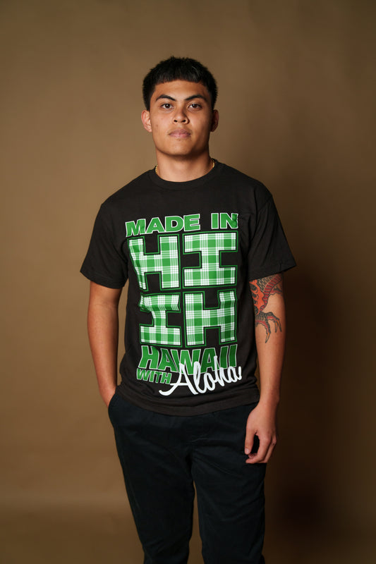 Made in Hawaii Black T-Shirt - Black/Green