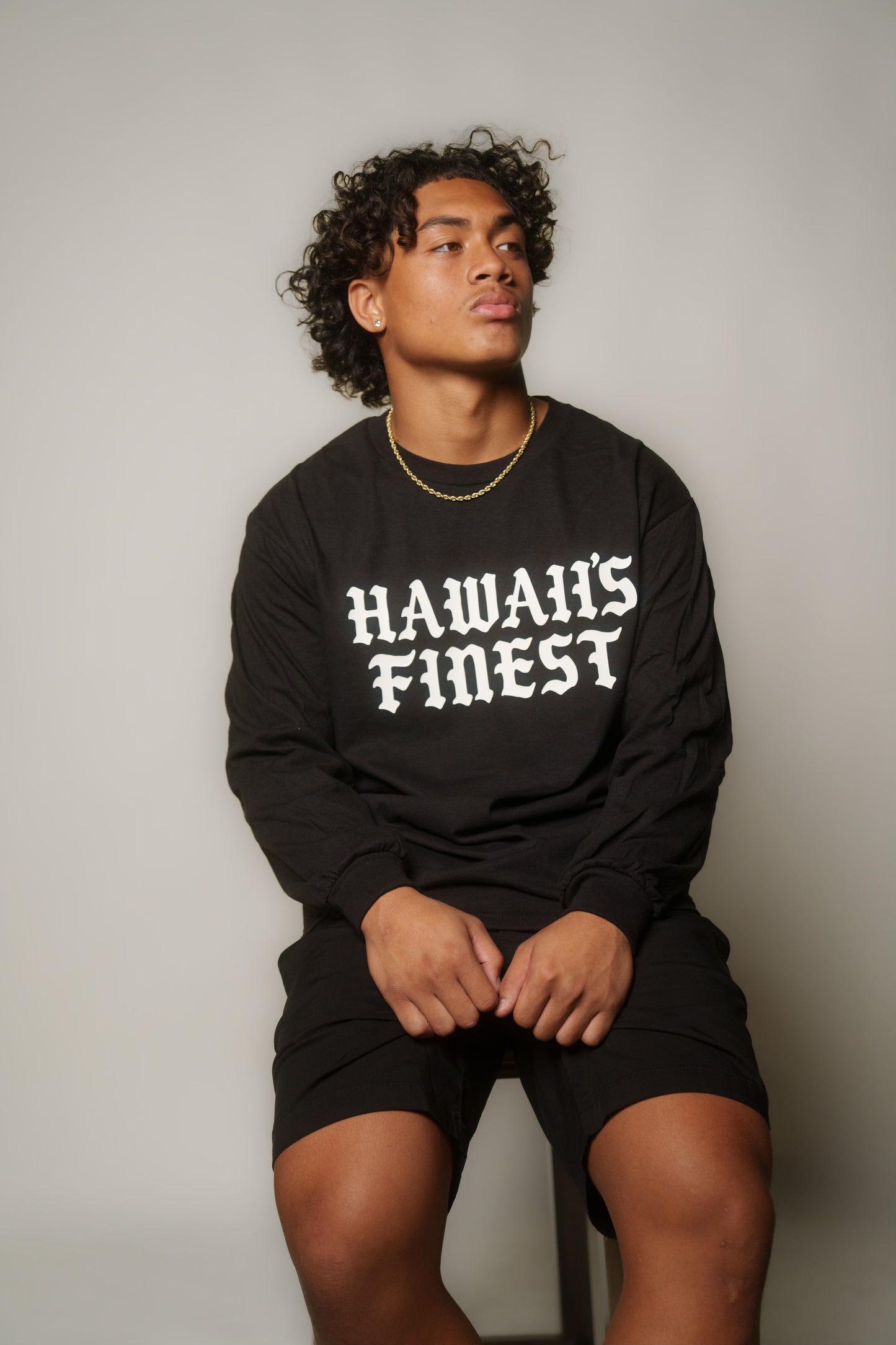 Black Long Sleeve Sports Logo