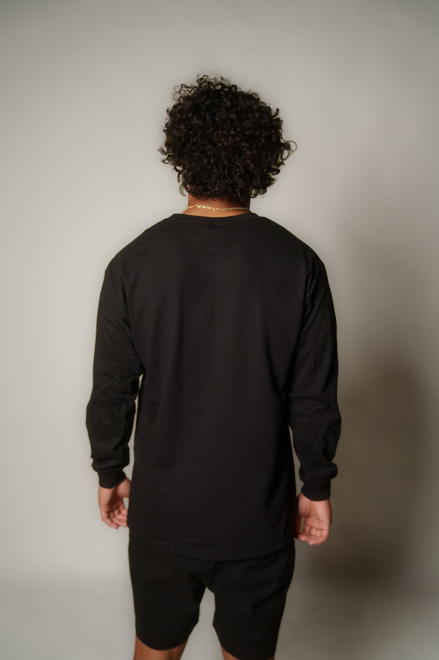 Black Long Sleeve Sports Logo