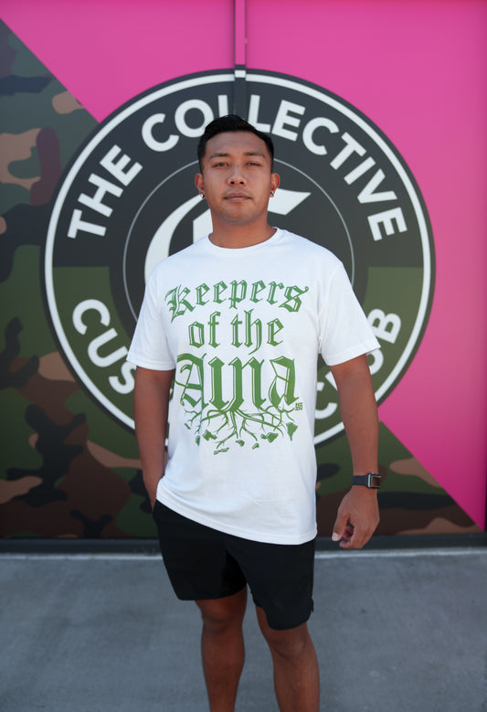 Keepers Of The Aina T-Shirt - White/Green