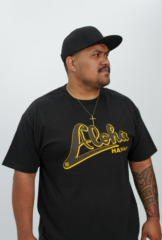 Aloha Yellow T-Shirt - Black/Yellow