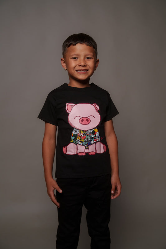 Keiki Pig Sticker Bomb T-Shirt