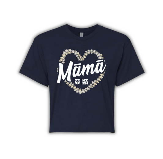 Navy Mama Crop Top