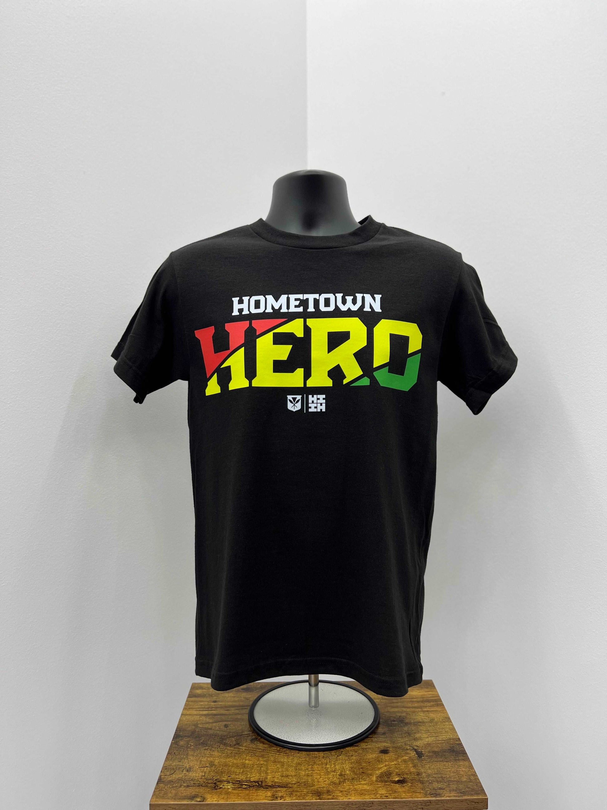 HOMETOWN HERO Split T-Shirt - Black/Rasta