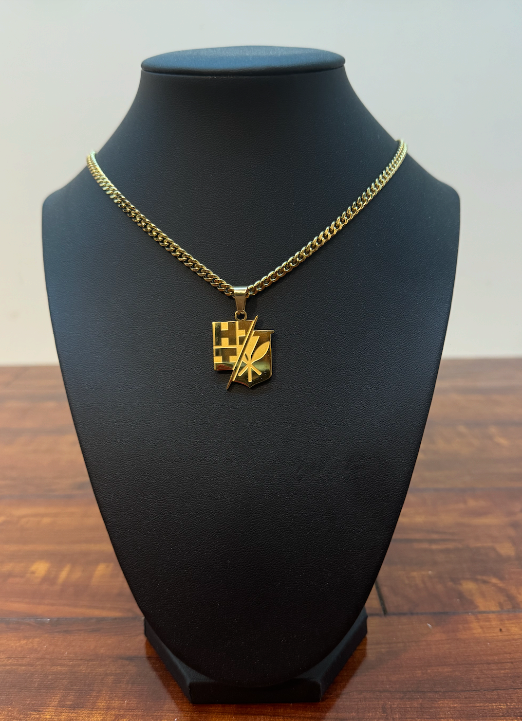 Split Logo Cuban Necklace